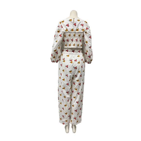 FARM RIO Mixed Flowers Embroidered Pants Top Set - Picture 6 of 16
